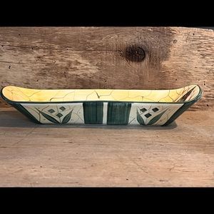 Laurie Gates Christmas Topiary 1997 Long Serving Platter